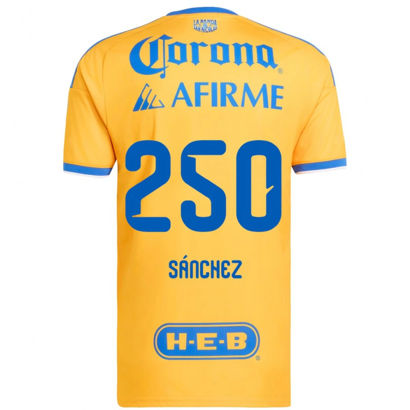 Danxen Dame Fernando Sánchez #250 Gul Blå Hjemmetrøye Drakt Trøye 2026/27 Skjorter T-Skjorte