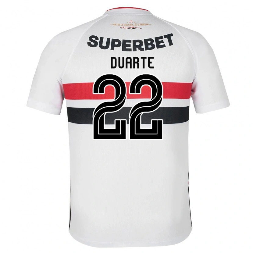 Danxen Dame Domingos Duarte #22 Hvit Rød Svart Hjemmetrøye Drakt Trøye 2026/27 Skjorter T-Skjorte