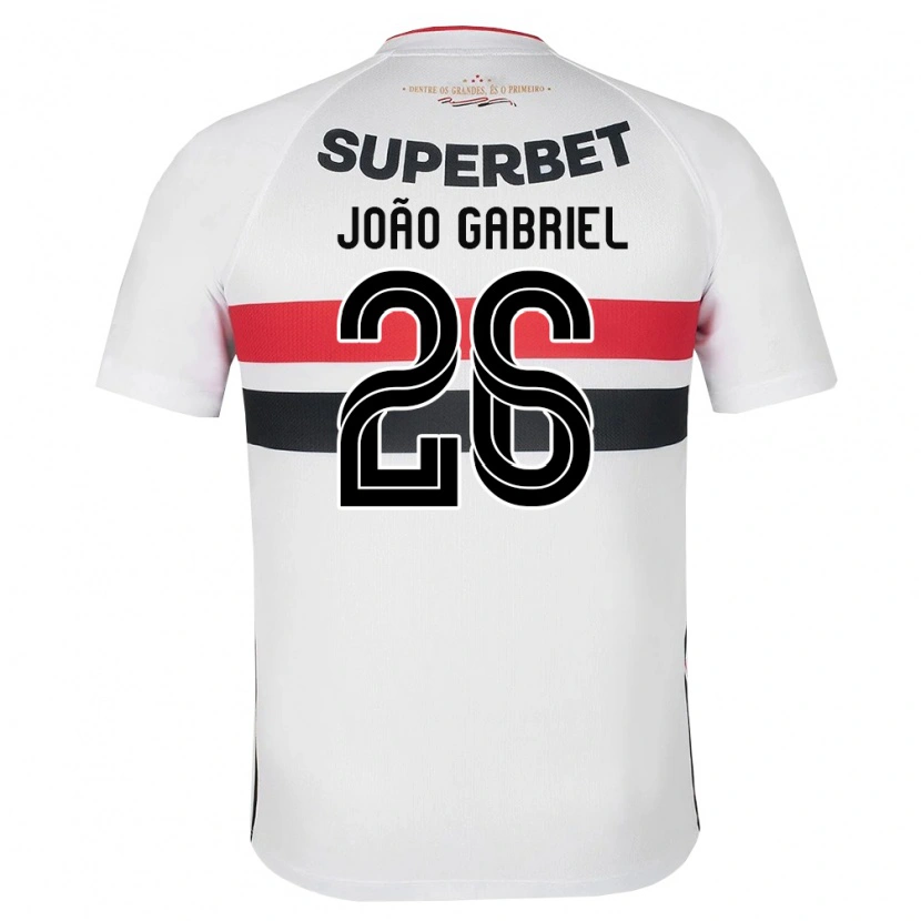 Danxen Dame João Gabriel #26 Hvit Rød Svart Hjemmetrøye Drakt Trøye 2026/27 Skjorter T-Skjorte