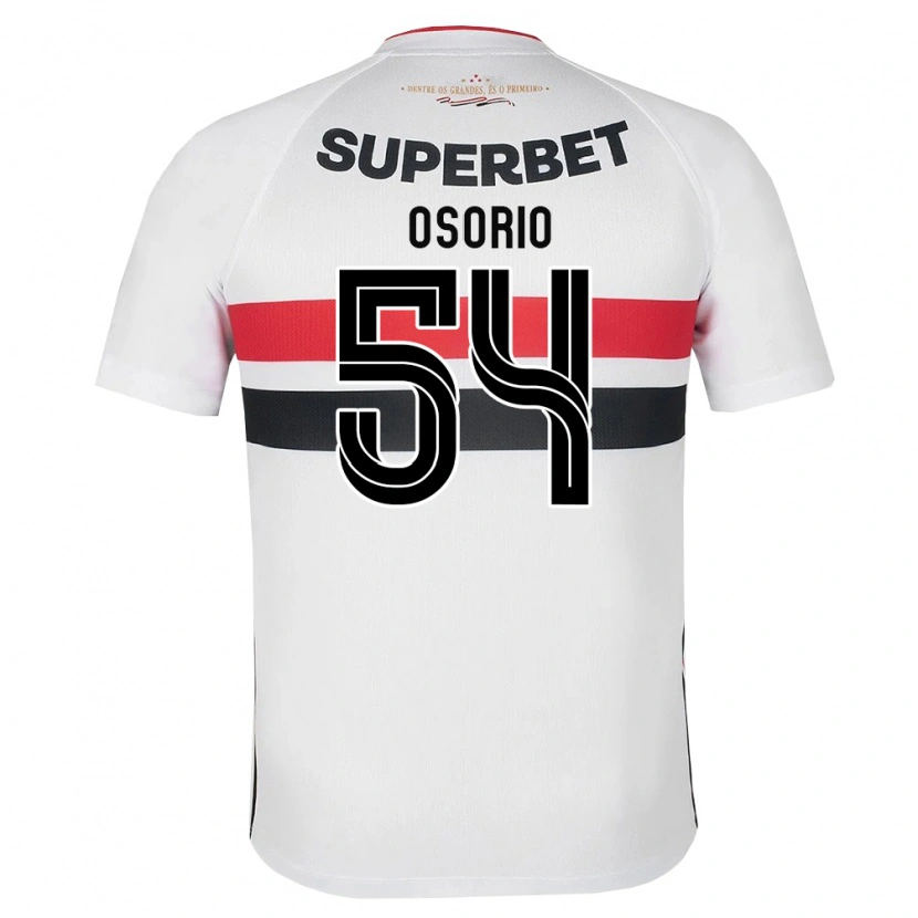 Danxen Dame Luis Osorio #54 Hvit Rød Svart Hjemmetrøye Drakt Trøye 2026/27 Skjorter T-Skjorte