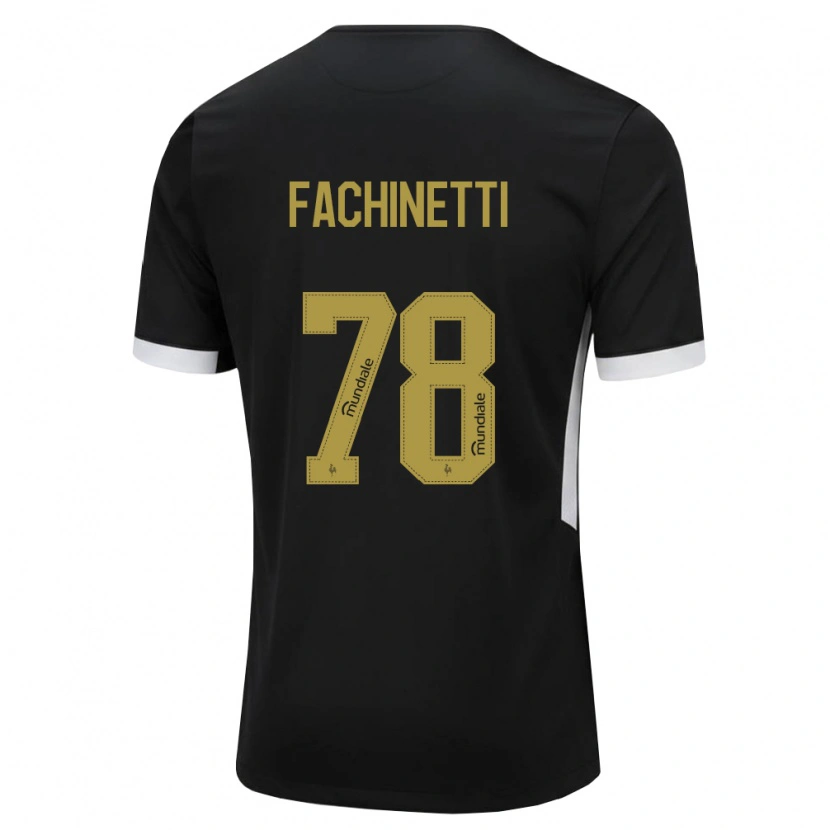 Danxen Dame Pedro Fachinetti #78 Svart Hvit Gul Hjemmetrøye Drakt Trøye 2026/27 Skjorter T-Skjorte