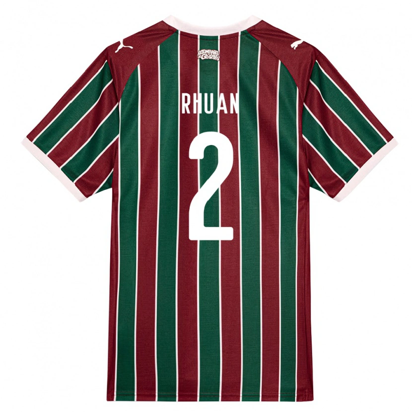 Danxen Dame Rhuan Allan Dourado Ribeiro #2 Grønn Burgund Hvit Hjemmetrøye Drakt Trøye 2026/27 Skjorter T-Skjorte
