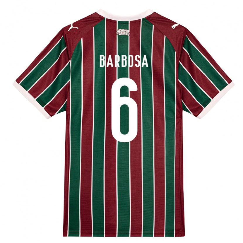 Danxen Dame Diogo Barbosa #6 Grønn Burgund Hvit Hjemmetrøye Drakt Trøye 2026/27 Skjorter T-Skjorte