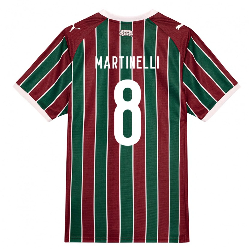 Danxen Dame Matheus Martinelli Lima #8 Grønn Burgund Hvit Hjemmetrøye Drakt Trøye 2026/27 Skjorter T-Skjorte