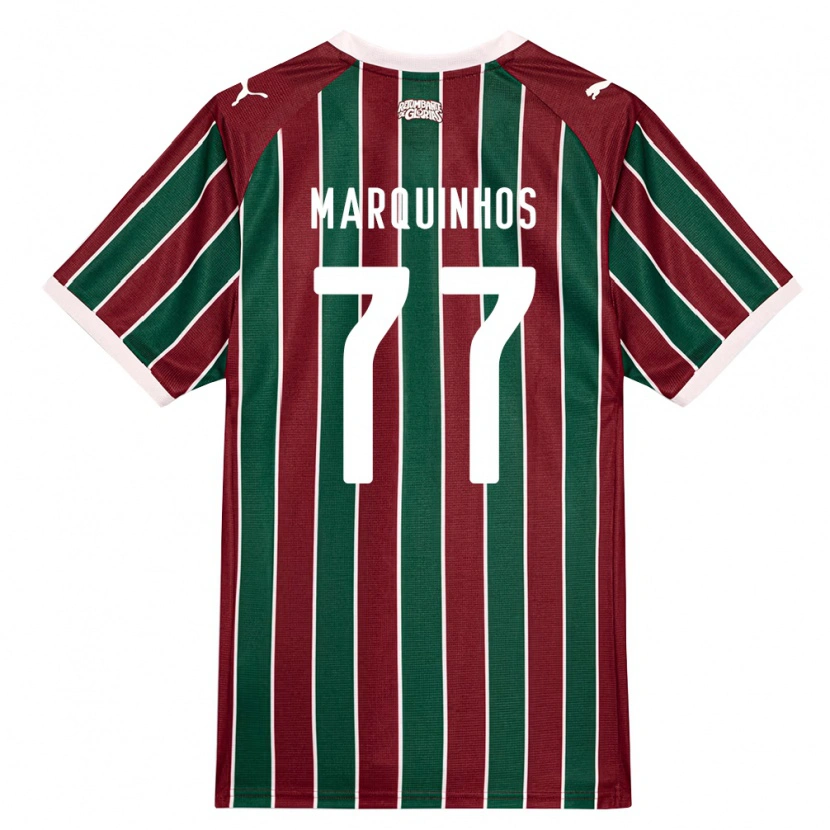 Danxen Dame Marquinhos #77 Grønn Burgund Hvit Hjemmetrøye Drakt Trøye 2026/27 Skjorter T-Skjorte