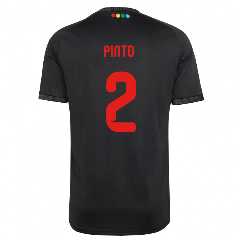 Danxen Dame Matías Pinto #2 Svart Rød Bortetrøye Drakt Trøye 2026/27 Skjorter T-Skjorte