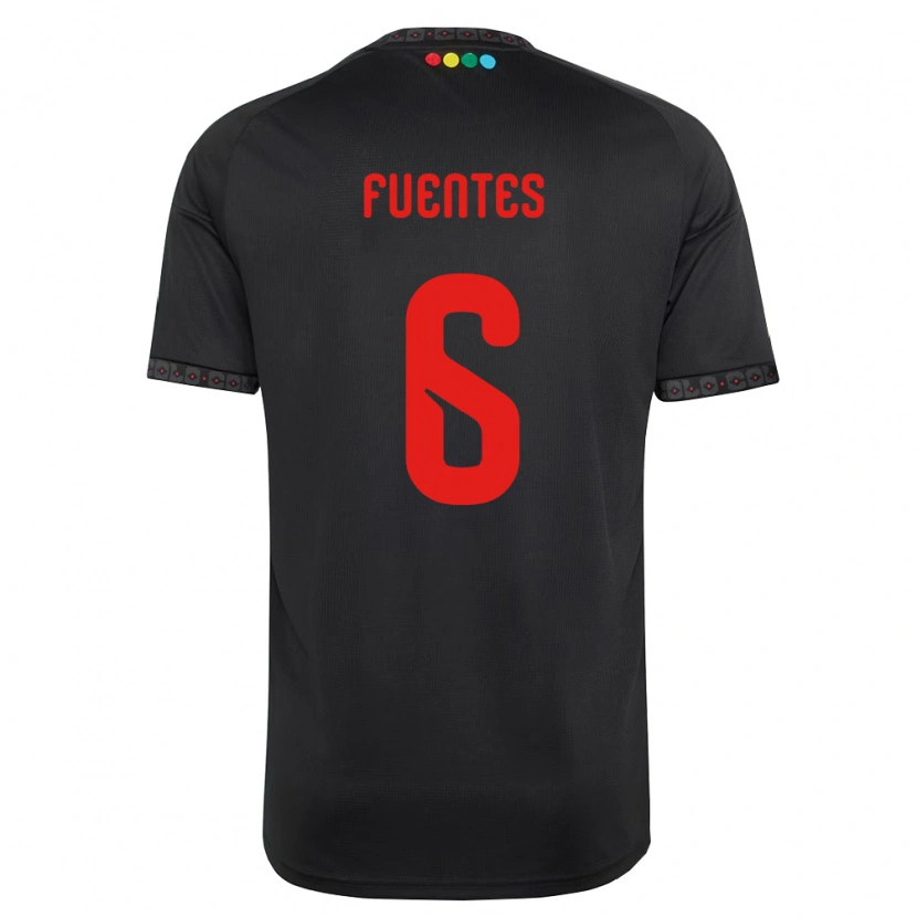 Danxen Dame César Fuentes #6 Svart Rød Bortetrøye Drakt Trøye 2026/27 Skjorter T-Skjorte
