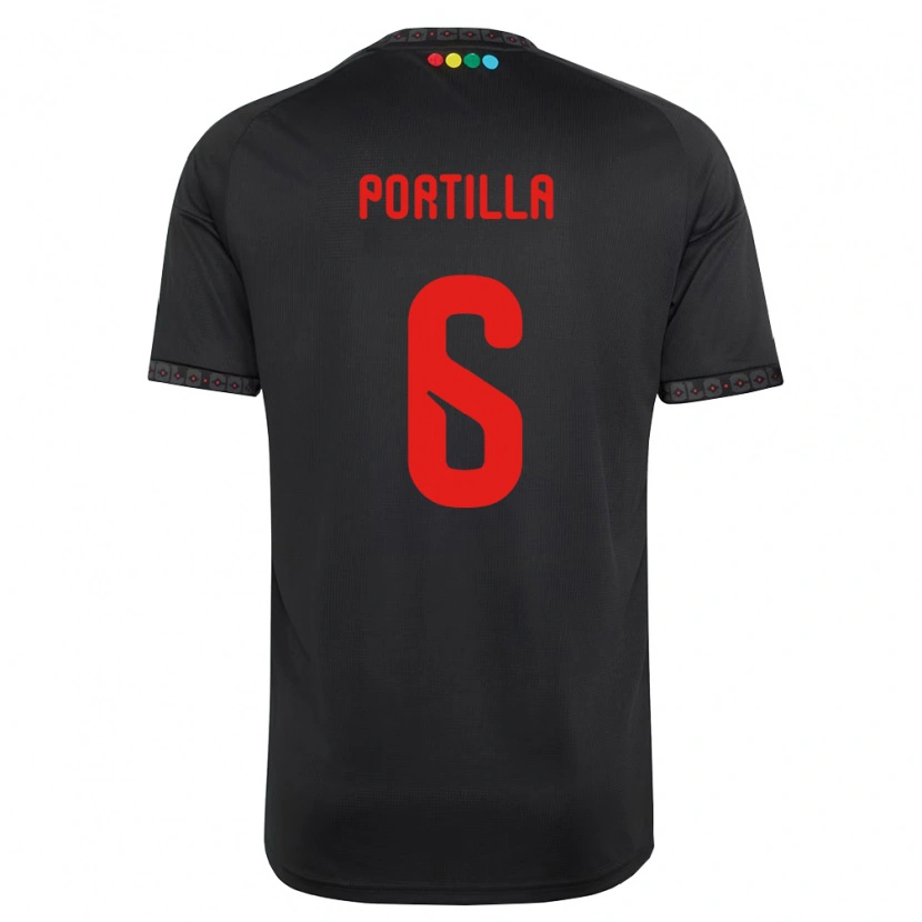Danxen Dame Dylan Portilla #6 Svart Rød Bortetrøye Drakt Trøye 2026/27 Skjorter T-Skjorte