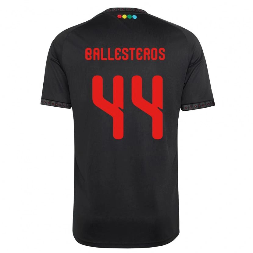 Danxen Dame Martín Ballesteros #44 Svart Rød Bortetrøye Drakt Trøye 2026/27 Skjorter T-Skjorte