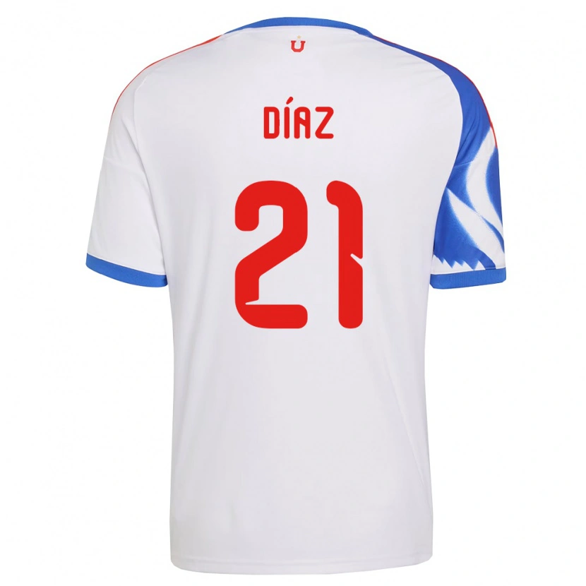 Danxen Dame Marcelo Díaz #21 Hvit Marineblå Bortetrøye Drakt Trøye 2026/27 Skjorter T-Skjorte