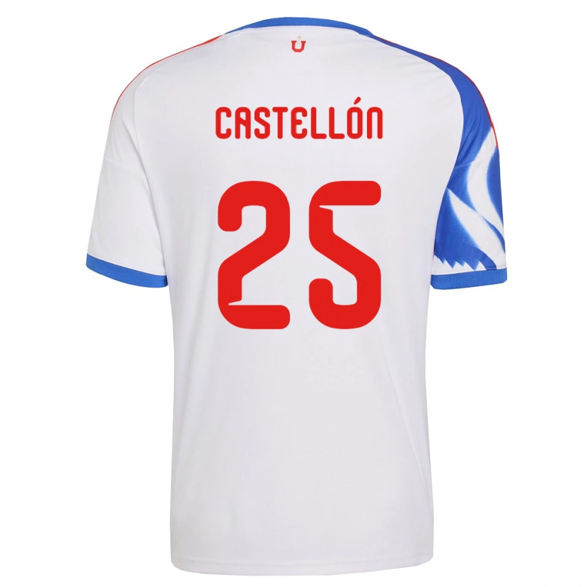 Danxen Dame Gabriel Castellón #25 Hvit Marineblå Bortetrøye Drakt Trøye 2026/27 Skjorter T-Skjorte
