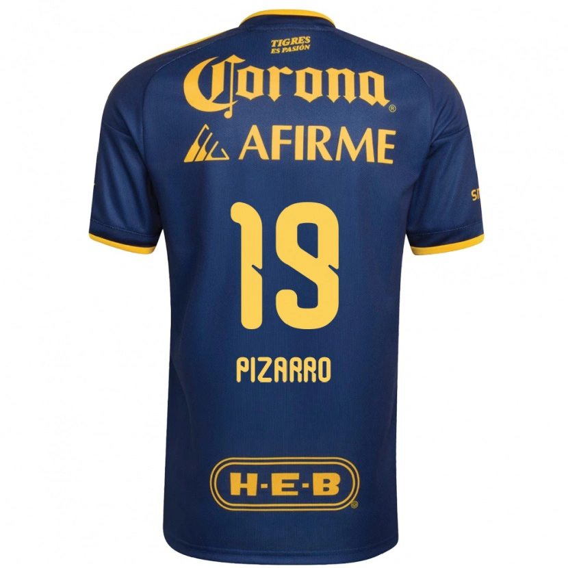 Danxen Dame Guido Pizarro #19 Kongelig Blå Gul Bortetrøye Drakt Trøye 2026/27 Skjorter T-Skjorte