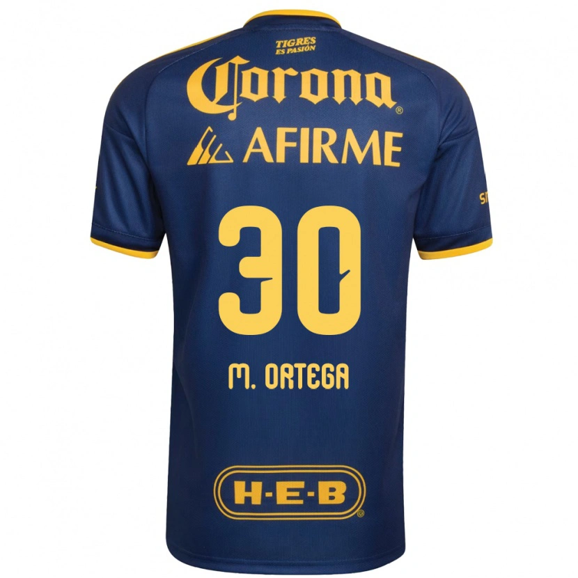 Danxen Dame Miguel Ortega #30 Kongelig Blå Gul Bortetrøye Drakt Trøye 2026/27 Skjorter T-Skjorte