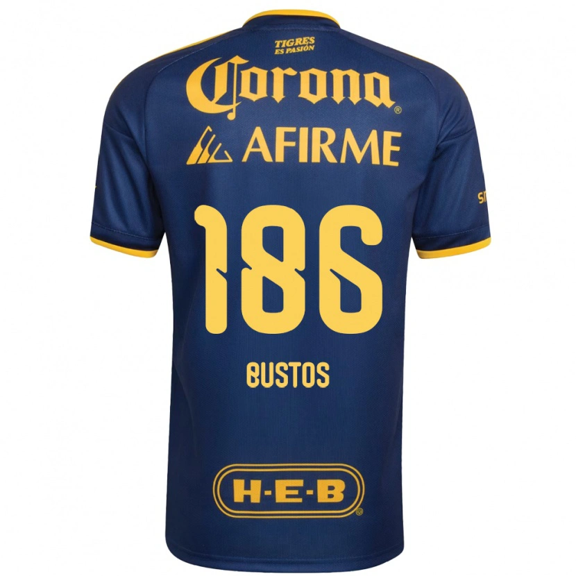 Danxen Dame Maximiliano Bustos #186 Kongelig Blå Gul Bortetrøye Drakt Trøye 2026/27 Skjorter T-Skjorte