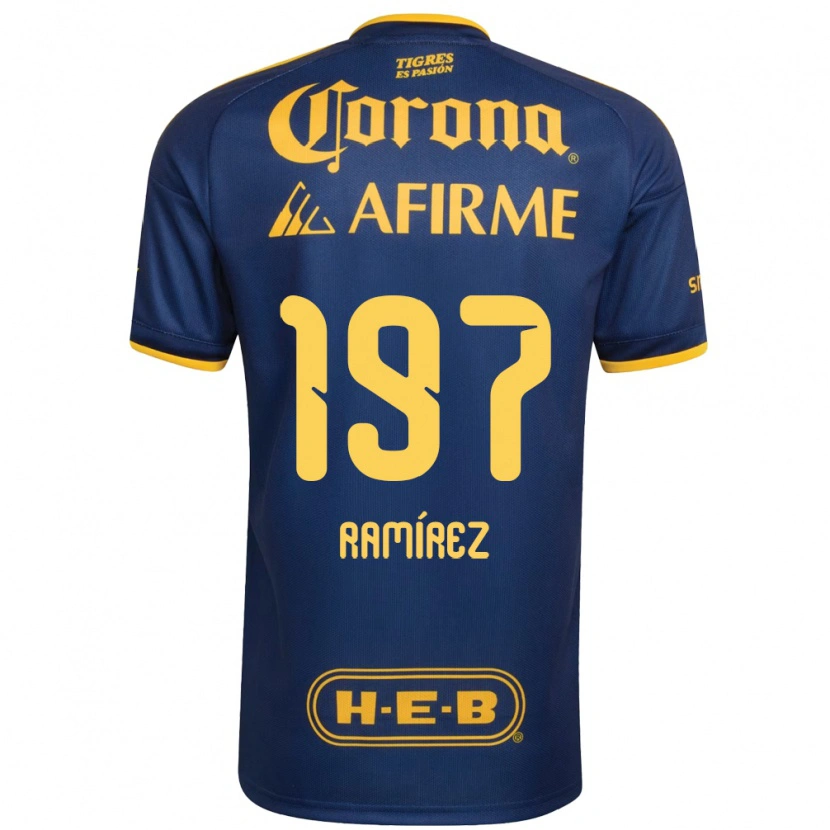Danxen Dame Ángel Ramírez #197 Kongelig Blå Gul Bortetrøye Drakt Trøye 2026/27 Skjorter T-Skjorte