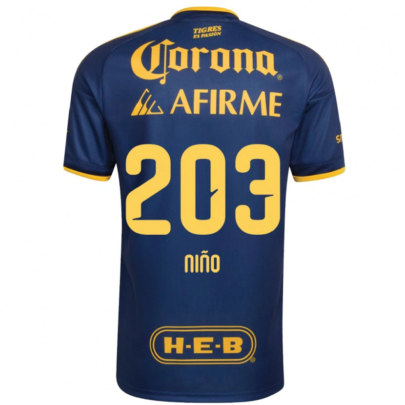Danxen Dame Fernando Niño #203 Kongelig Blå Gul Bortetrøye Drakt Trøye 2026/27 Skjorter T-Skjorte