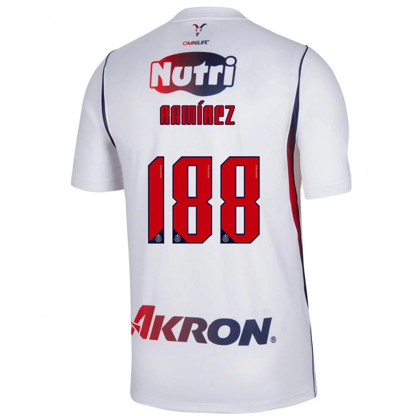 Danxen Dame Leonardo Ramírez #188 Rød Hvit Marineblå Bortetrøye Drakt Trøye 2026/27 Skjorter T-Skjorte