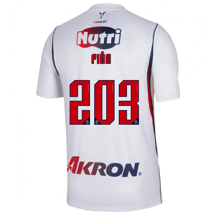 Danxen Dame Fernando Piña #203 Rød Hvit Marineblå Bortetrøye Drakt Trøye 2026/27 Skjorter T-Skjorte