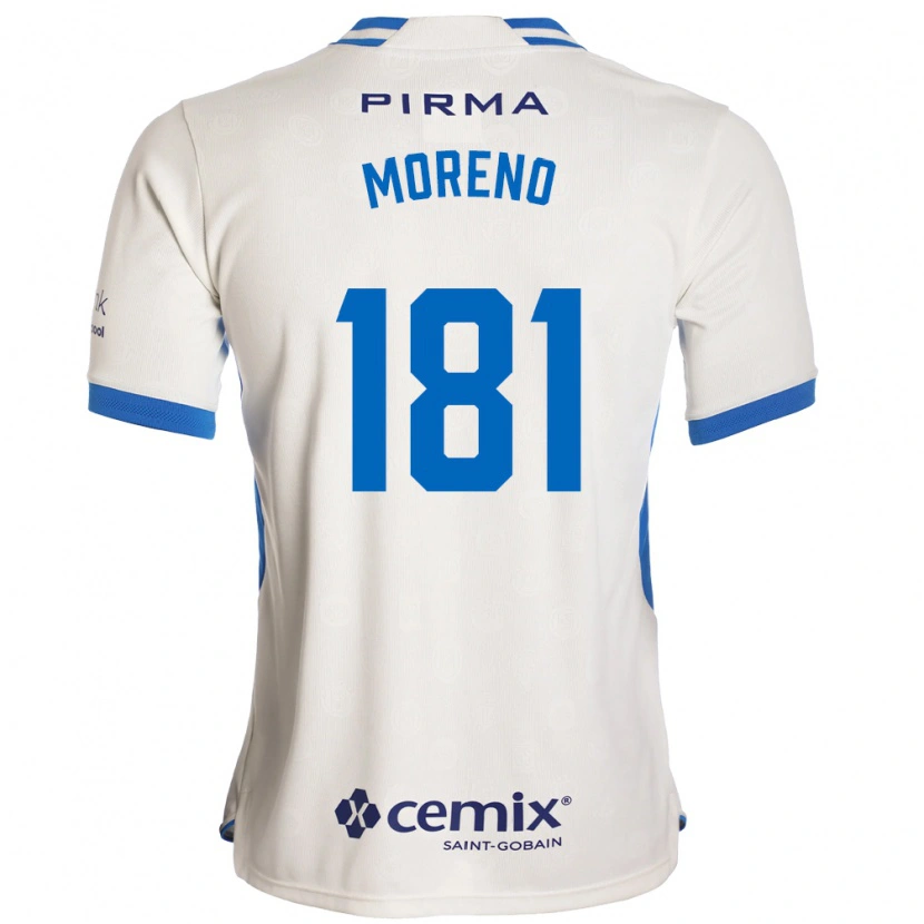 Danxen Dame Roberto Moreno #181 Hvit Blå Rød Bortetrøye Drakt Trøye 2026/27 Skjorter T-Skjorte