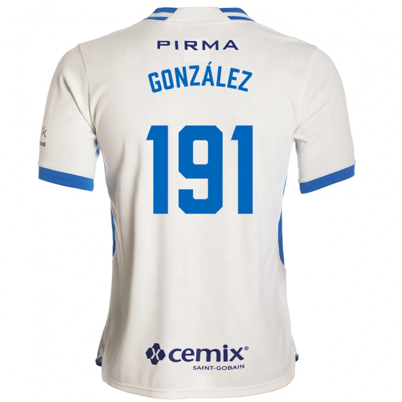 Danxen Dame Alejandro González #191 Hvit Blå Rød Bortetrøye Drakt Trøye 2026/27 Skjorter T-Skjorte