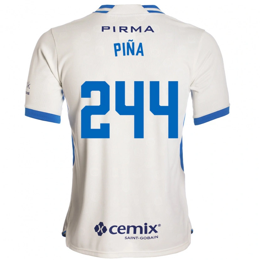 Danxen Dame Oscar Piña #244 Hvit Blå Rød Bortetrøye Drakt Trøye 2026/27 Skjorter T-Skjorte