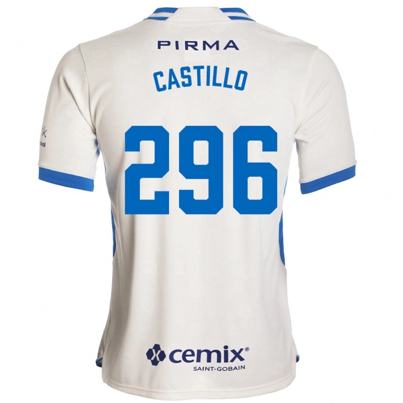 Danxen Dame Eduardo Castillo #296 Hvit Blå Rød Bortetrøye Drakt Trøye 2026/27 Skjorter T-Skjorte
