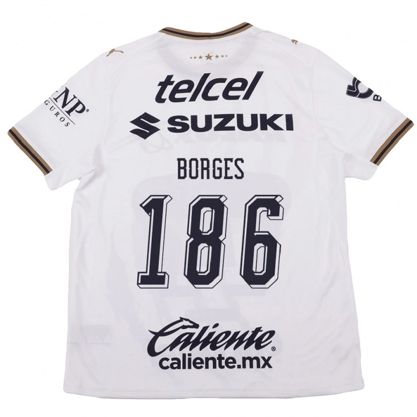 Danxen Dame Kevin Borges #186 Hvit Svart Brun Bortetrøye Drakt Trøye 2026/27 Skjorter T-Skjorte
