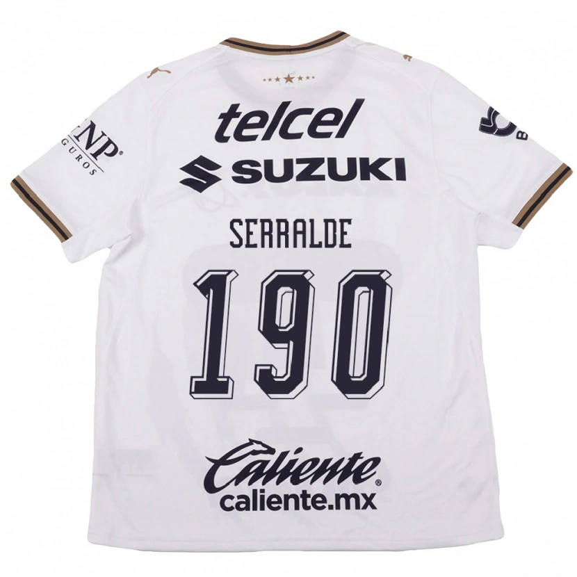 Danxen Dame Gerardo Serralde #190 Hvit Svart Brun Bortetrøye Drakt Trøye 2026/27 Skjorter T-Skjorte