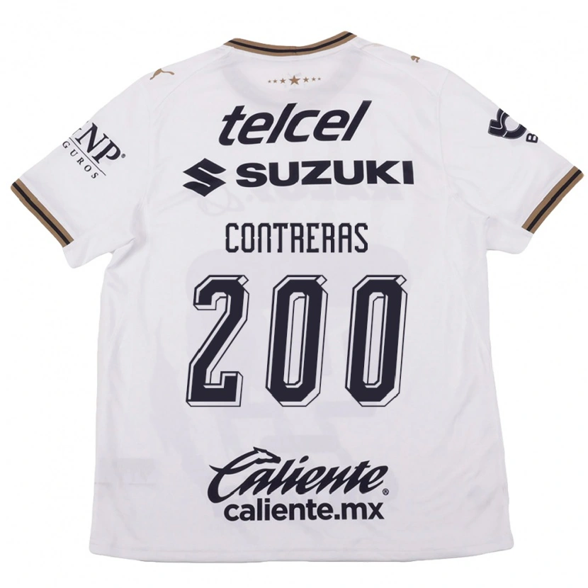 Danxen Dame Diego Contreras #200 Hvit Svart Brun Bortetrøye Drakt Trøye 2026/27 Skjorter T-Skjorte