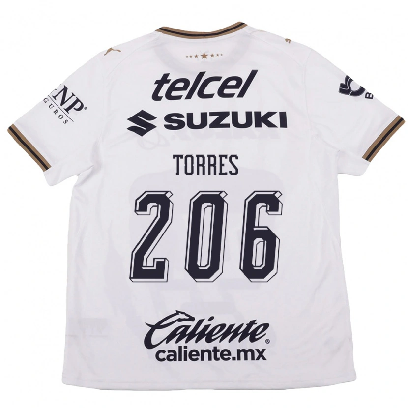 Danxen Dame Misael Torres #206 Hvit Svart Brun Bortetrøye Drakt Trøye 2026/27 Skjorter T-Skjorte