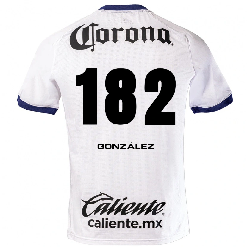 Danxen Dame Enrique González #182 Hvit Blå Svart Bortetrøye Drakt Trøye 2026/27 Skjorter T-Skjorte