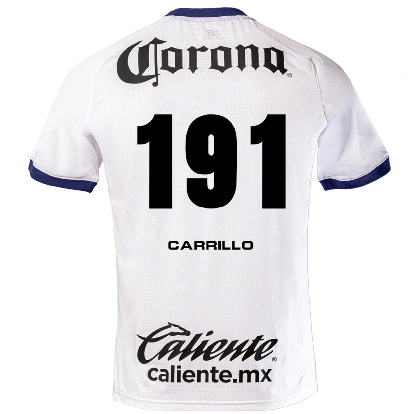 Danxen Dame Carlos Carrillo #191 Hvit Blå Svart Bortetrøye Drakt Trøye 2026/27 Skjorter T-Skjorte