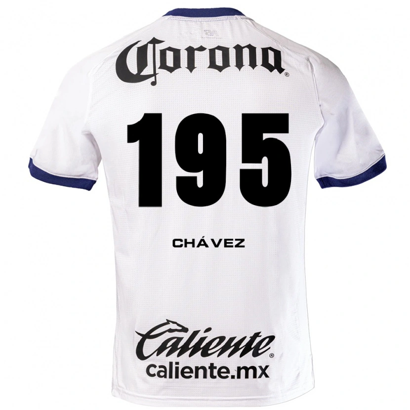 Danxen Dame Ángel Chávez #195 Hvit Blå Svart Bortetrøye Drakt Trøye 2026/27 Skjorter T-Skjorte
