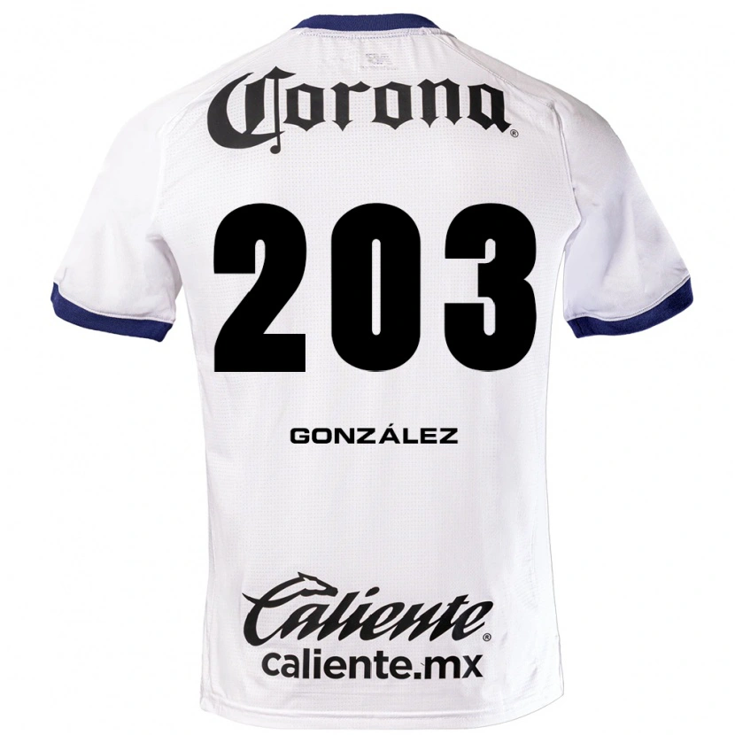 Danxen Dame Luis González #203 Hvit Blå Svart Bortetrøye Drakt Trøye 2026/27 Skjorter T-Skjorte