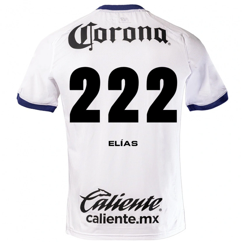 Danxen Dame Carlos Elías #222 Hvit Blå Svart Bortetrøye Drakt Trøye 2026/27 Skjorter T-Skjorte
