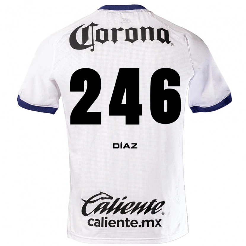 Danxen Dame César Díaz #246 Hvit Blå Svart Bortetrøye Drakt Trøye 2026/27 Skjorter T-Skjorte