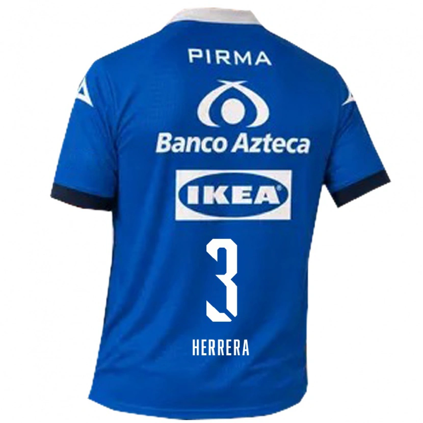 Danxen Dame Alberto Herrera #3 Blå Hvit Bortetrøye Drakt Trøye 2026/27 Skjorter T-Skjorte
