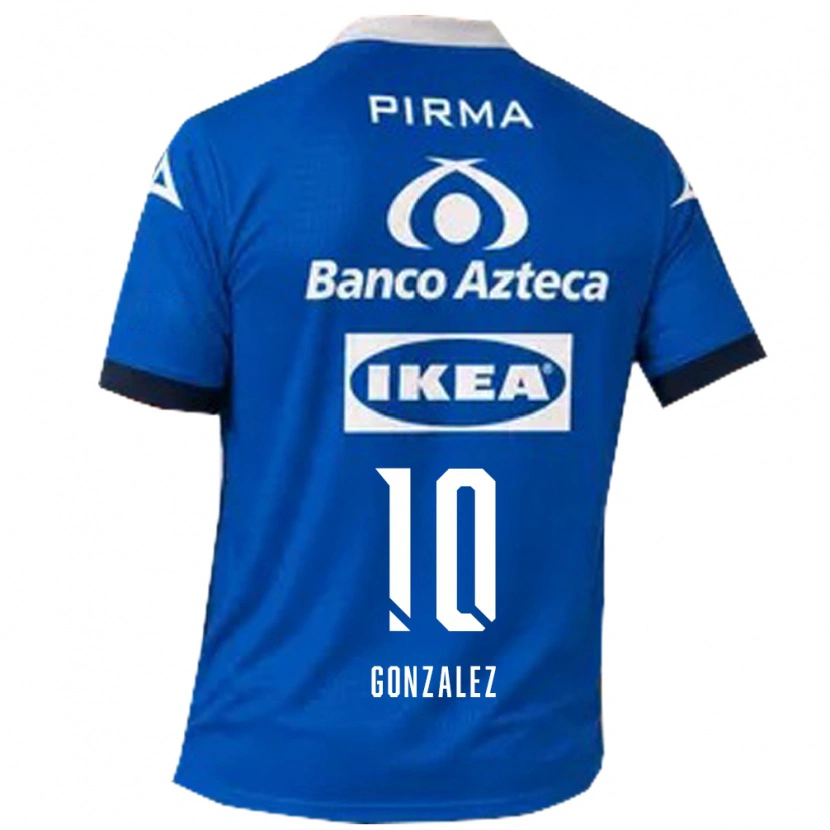 Danxen Dame Jair Gonzalez #10 Blå Hvit Bortetrøye Drakt Trøye 2026/27 Skjorter T-Skjorte