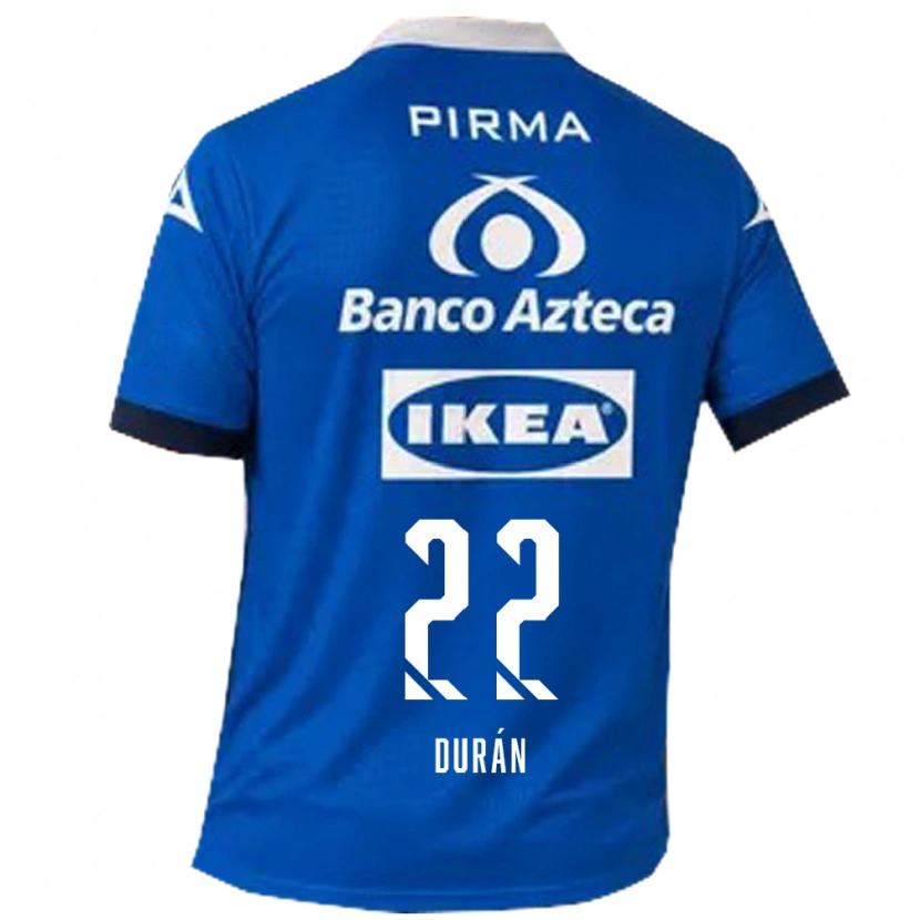 Danxen Dame Rafael Durán #22 Blå Hvit Bortetrøye Drakt Trøye 2026/27 Skjorter T-Skjorte