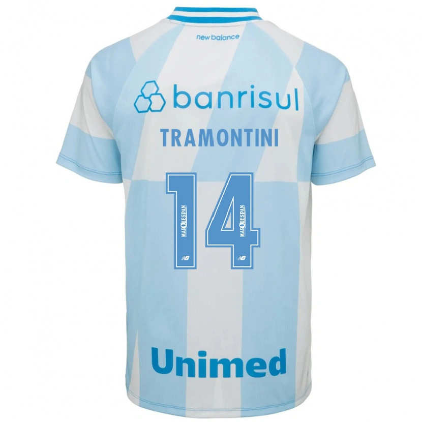 Danxen Dame Bernardo Tramontini #14 Lyseblå Hvit Bortetrøye Drakt Trøye 2026/27 Skjorter T-Skjorte