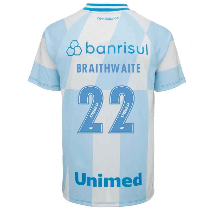 Danxen Dame Martin Braithwaite #22 Lyseblå Hvit Bortetrøye Drakt Trøye 2026/27 Skjorter T-Skjorte