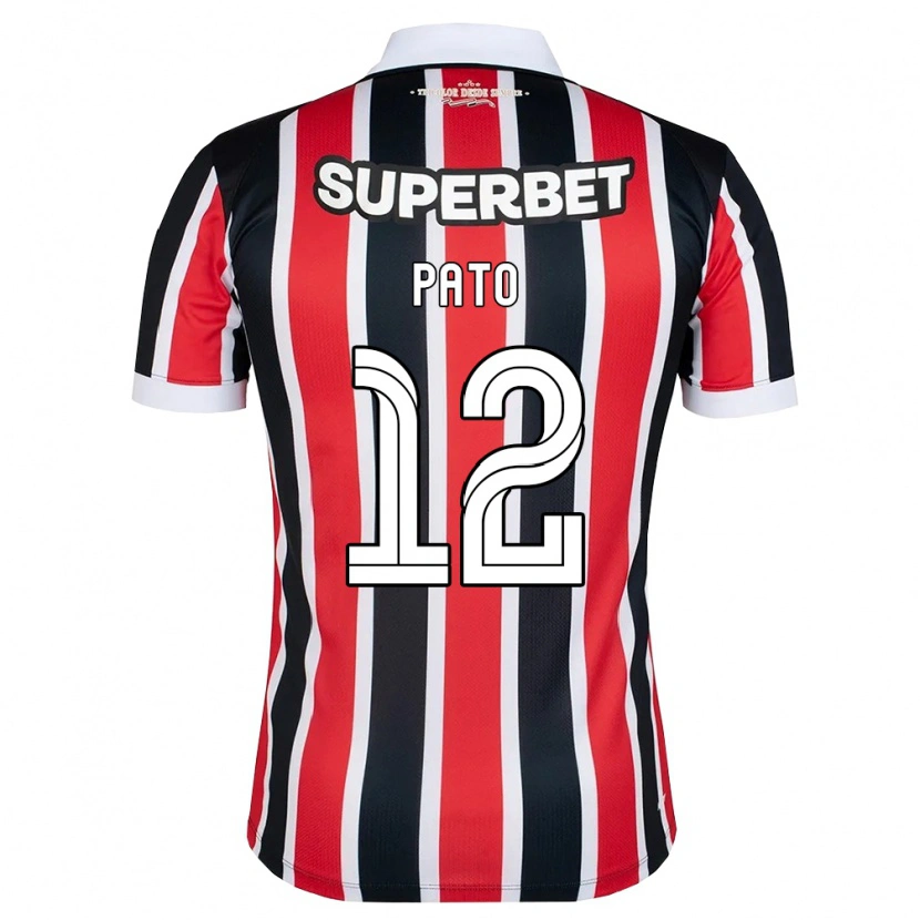 Danxen Dame Alexandre Pato #12 Rød Hvit Svart Bortetrøye Drakt Trøye 2026/27 Skjorter T-Skjorte