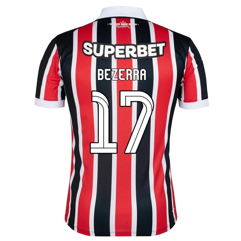 Danxen Dame Pedro Bezerra #17 Rød Hvit Svart Bortetrøye Drakt Trøye 2026/27 Skjorter T-Skjorte