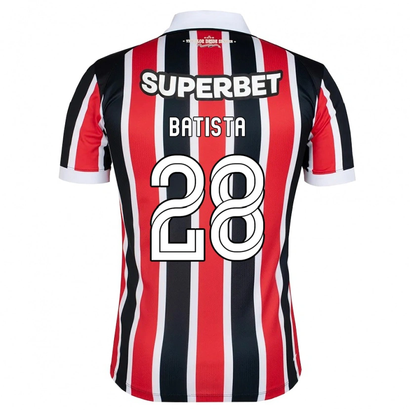 Danxen Dame Guilherme Batista #28 Rød Hvit Svart Bortetrøye Drakt Trøye 2026/27 Skjorter T-Skjorte