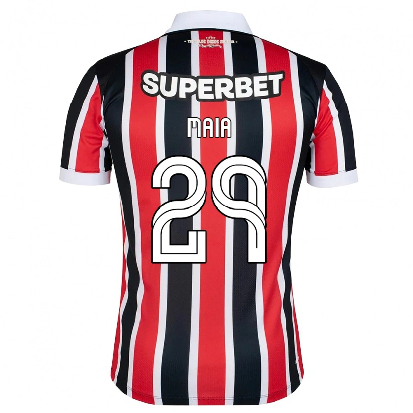 Danxen Dame Pablo Maia #29 Rød Hvit Svart Bortetrøye Drakt Trøye 2026/27 Skjorter T-Skjorte