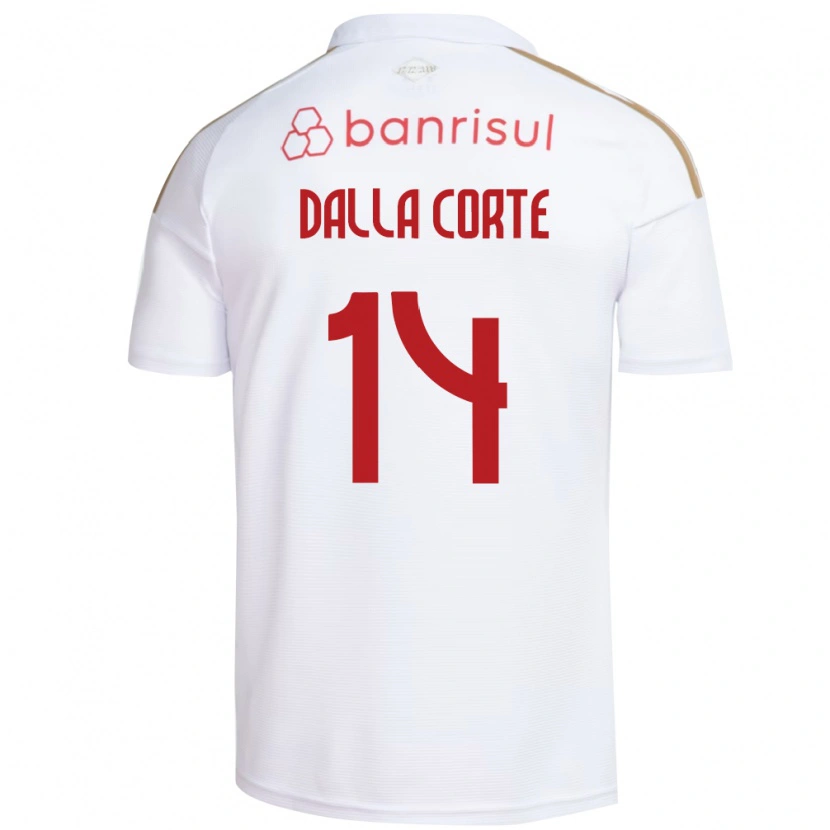 Danxen Dame João Dalla Corte #14 Hvit Rød Bortetrøye Drakt Trøye 2026/27 Skjorter T-Skjorte