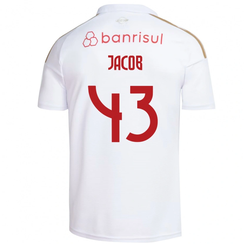 Danxen Dame Bernardo Jacob #43 Hvit Rød Bortetrøye Drakt Trøye 2026/27 Skjorter T-Skjorte