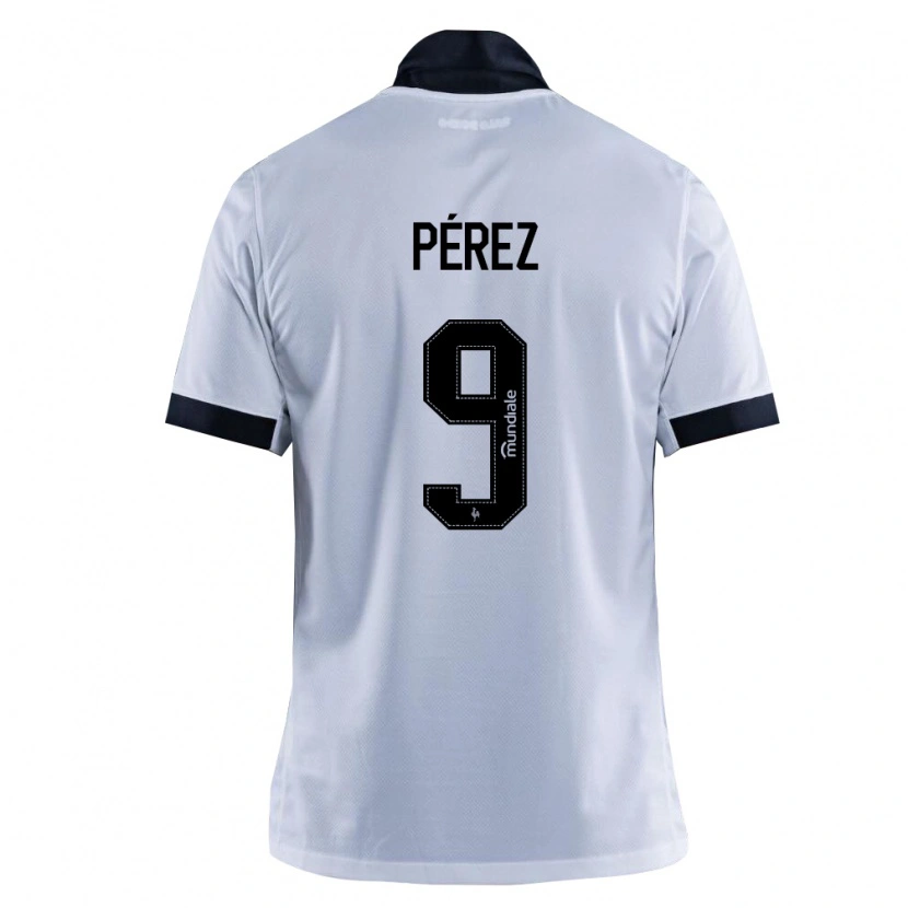 Danxen Dame Diego Pérez #9 Svart Hvit Bortetrøye Drakt Trøye 2026/27 Skjorter T-Skjorte