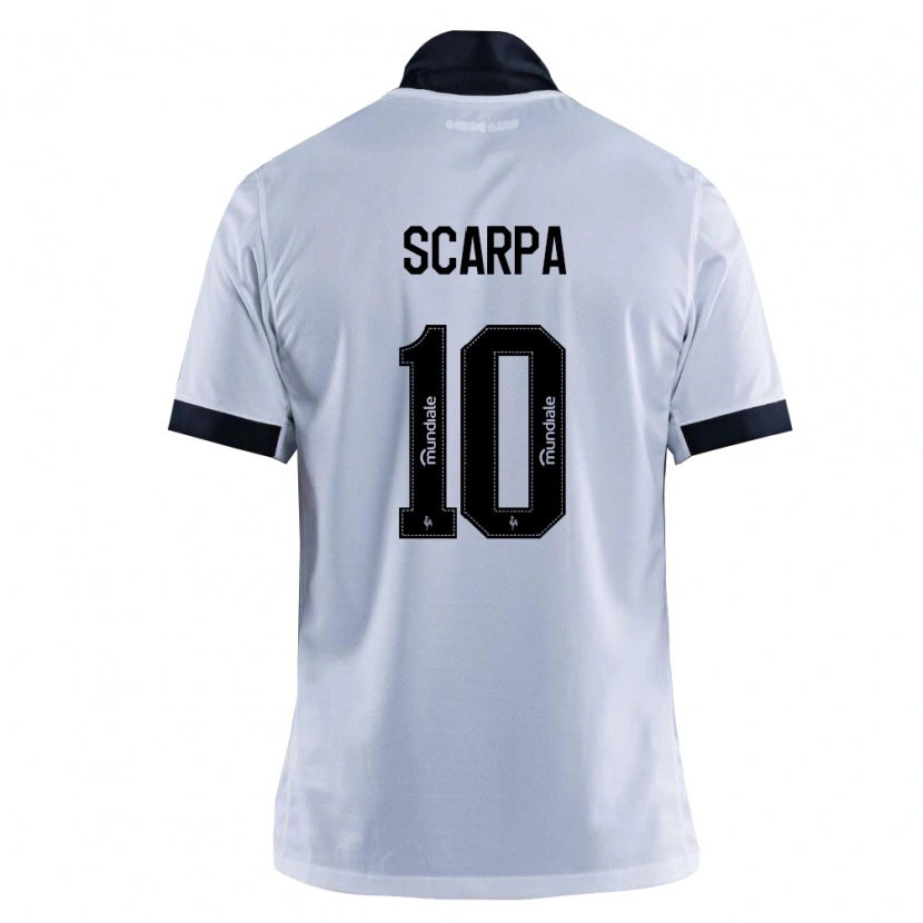 Danxen Dame Gustavo Scarpa #10 Svart Hvit Bortetrøye Drakt Trøye 2026/27 Skjorter T-Skjorte