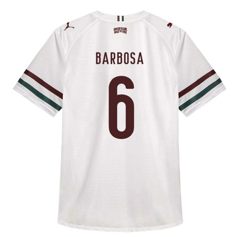 Danxen Dame Diogo Barbosa #6 Hvit Grønn Burgund Bortetrøye Drakt Trøye 2026/27 Skjorter T-Skjorte